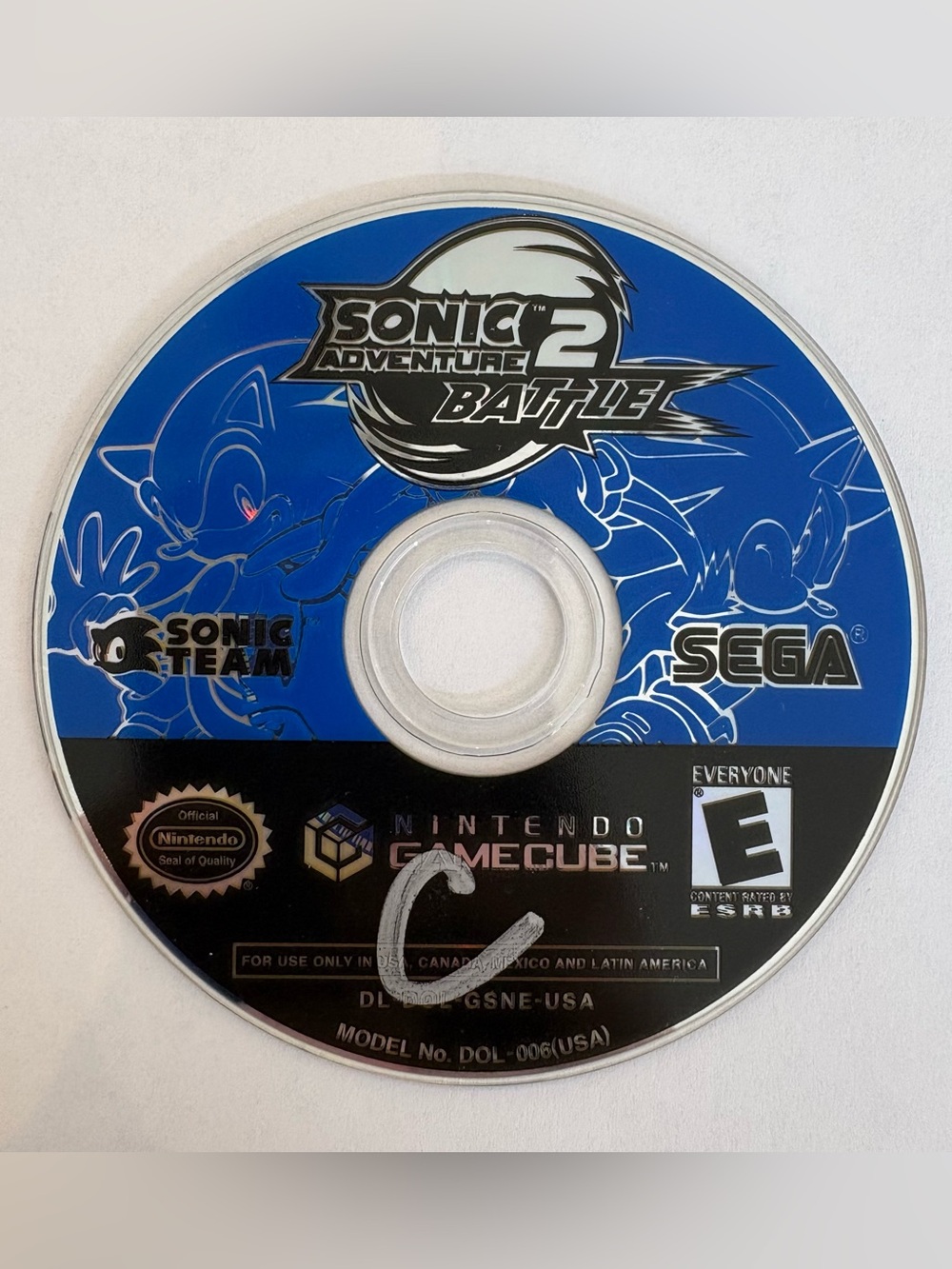 Sonic Adventure 2 Battle (Nintendo GameCube, 2004) Sega Disc Only Tested Working